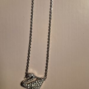 Swarovski Elegant Silver Swan Necklace